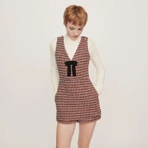 Maje Iroma Tweed Romper See 42 / l-xl